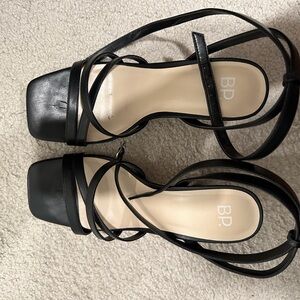 BP Black Strappy Heels